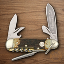 Boker Camp Pocket Knife 4024 Steel Blade Stag Handle