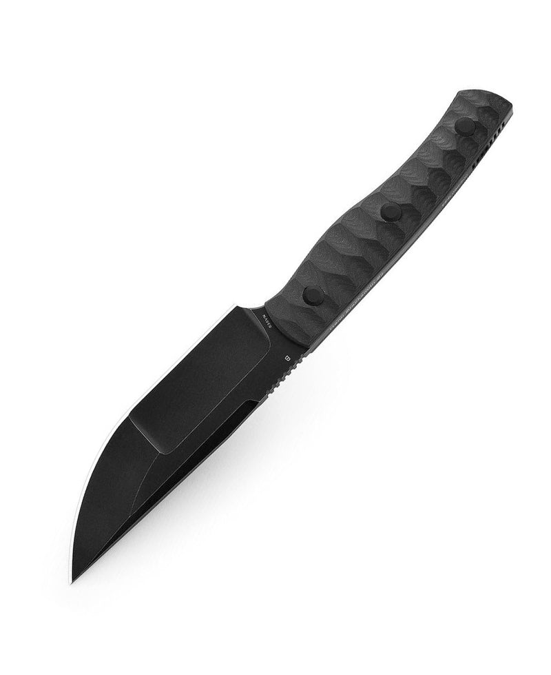 Bestech Knives Heidi Blacksmith 2 Fixed Knife 4" S35VN Steel Full Tang Blade Black Sculpted Carbon Fiber Handle F04B -Bestech Knives - Survivor Hand Precision Knives & Outdoor Gear Store