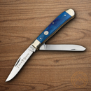 Boker Trapper Pocket Knife D2 Tool Steel Blades Blue Bone Handle.