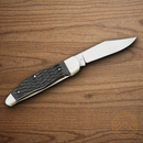Boker Hunter Pocket Knife D2 Tool Steel Blades Black Bone Handle.