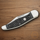 Boker Hunter Pocket Knife D2 Tool Steel Blades Black Bone Handle.