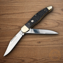 BOKER Pocket Knife D2 Tool Steel Blades Black Bone Handle