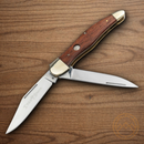 Boker Hunter Pocket Knife D2 Tool Steel Blades Rosewood Handle.