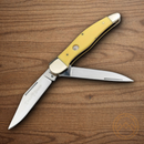 BOKER Pocket Knife D2 Tool Steel Blades Yellow Delrin Handle