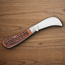 Boker Traditional Series Folding Knife D2 Tool Steel Blade Brown Bone Handle.