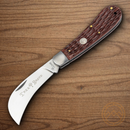 Boker Traditional Series Folding Knife D2 Tool Steel Blade Brown Bone Handle.