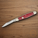 Boker Small Pen Pocket Knife D2 Tool Steel Blade Red Bone Handle.