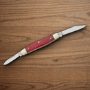 Boker Small Pen Pocket Knife D2 Tool Steel Blade Red Bone Handle.