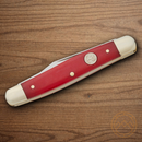 Boker Small Pen Pocket Knife D2 Tool Steel Blade Red Bone Handle.