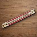 Boker Small Pen Pocket Knife D2 Tool Steel Blade Red Bone Handle.