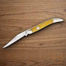 Boker Toothpick Folding Knife D2 Tool Steel Blade Yellow Bone Handle.