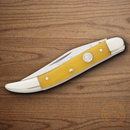 Boker Toothpick Folding Knife D2 Tool Steel Blade Yellow Bone Handle.