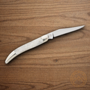 Boker Toothpick Folding Knife D2 Tool Steel Blade White Bone Handle.