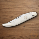 Boker Toothpick Folding Knife D2 Tool Steel Blade White Bone Handle.
