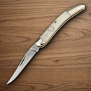 Boker Toothpick Folding Knife D2 Tool Steel Blade White Bone Handle.