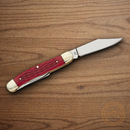 Boker Whittler Pocket Knife D2 Tool Steel Blades Red Bone Handle