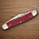 Boker Whittler Pocket Knife D2 Tool Steel Blades Red Bone Handle