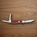 Boker Whittler Pocket Knife D2 Tool Steel Blades Red Bone Handle