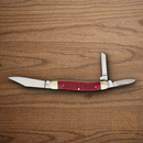 Boker Whittler Pocket Knife D2 Tool Steel Blades Red Bone Handle