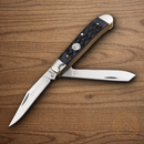 Boker Mini Trapper Pocket Knife D2 Tool Steel Blade Black Bone Handle.