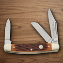 Boker Trad Series Stockman Pocket Knife D2 Tool Steel Blades Brown Bone Handle.