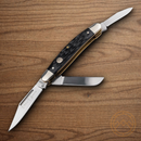 Boker Trad Series Stockman Pocket Knife D2 Tool Steel Blades Black Bone Handle.