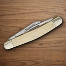 Boker Trad Series Stockman Pocket Knife D2 Tool Steel Blades White Bone Handle.