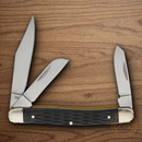 Boker Lg Stockman Pocket Knife D2 Tool Steel Blades Black Bone Handle.