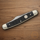 Boker Lg Stockman Pocket Knife D2 Tool Steel Blades Black Bone Handle.