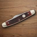 Boker Lg Stockman Pocket Knife D2 Tool Steel Blades Brown Bone Handle.