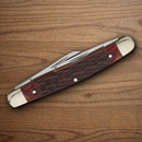 Boker Lg Stockman Pocket Knife D2 Tool Steel Blades Brown Bone Handle.