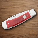 Boker Gentleman's Folding Knife D2 Tool Steel Blade Red Bone Handle.