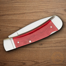 Boker Gentleman's Folding Knife D2 Tool Steel Blade Red Bone Handle.