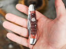 Boker Copperhead Pocket Knife D2 Tool Steel Blade Brown Bone Handle