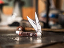 Boker Copperhead Pocket Knife D2 Tool Steel Blade Brown Bone Handle