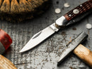 Boker Copperhead Pocket Knife D2 Tool Steel Blade Brown Bone Handle
