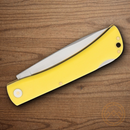 Boker Lg Rangebuster Folding Knife D2 Tool Steel Blades Yellow Delrin Handle.