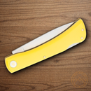 Boker Range Buster Folding Knife D2 Tool Steel Blades Yellow Synthetic Handle.