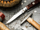 Boker Double Lock Trapper Pocket Knife D2 Tool Steel Blades Brown Bone Handle