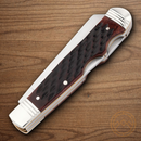 Boker Double Lock Trapper Pocket Knife D2 Tool Steel Blades Brown Bone Handle
