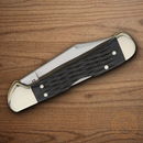 Boker Copperhead Folding Knife D2 Tool Steel Blade Black Bone Handle.