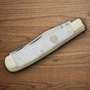 Boker Trapper Pocket Knife D2 Tool Steel Blades Faux Mother of Pearl Handle.