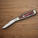 Boker Trapper Pocket Knife 1095HC Steel Blades Bronze Bone Handle