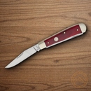 Boker Trapper Pocket Knife 1095HC Steel Blades Red Bone Handle.