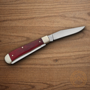 Boker Trapper Pocket Knife 1095HC Steel Blades Red Bone Handle.