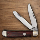 Boker Trapper Pocket Knife 1095HC Steel Blades Rosewood Handle.