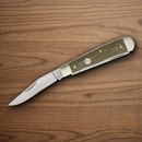 Boker TS 2.0 Trapper Pocket Knife D2 Tool Steel Blade Green Micarta Handle.