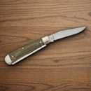 Boker TS 2.0 Trapper Pocket Knife D2 Tool Steel Blade Green Micarta Handle.