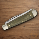 Boker TS 2.0 Trapper Pocket Knife D2 Tool Steel Blade Green Micarta Handle.