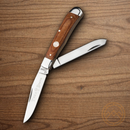 Boker Treebrand Trapper Pocket Knife D2 Tool Steel Blade Brown Micarta Handle.